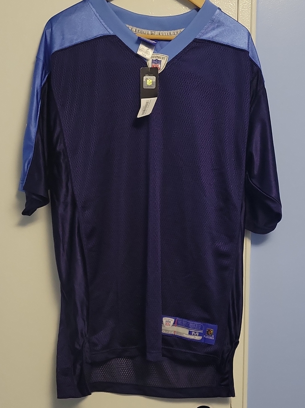 NFL Men's Football Jersey in Navy and Light Blue